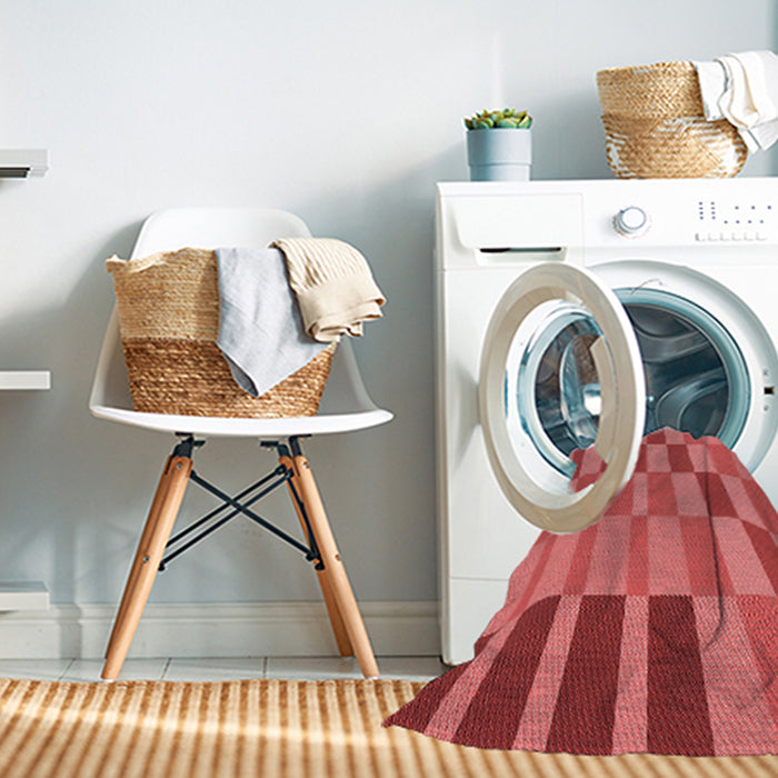 Machine Washable Transitional Red Rug in a Washing Machine, wshpat850rd
