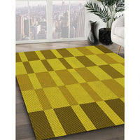 Patterned Dark Bisque Brown Rug, pat850yw