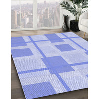 Patterned Sky Blue Rug, pat851blu