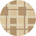 Square Patterned Bronze Brown Rug, pat851brn