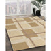 Machine Washable Transitional Bronze Brown Rug in a Family Room, wshpat851brn