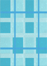 Machine Washable Transitional Bright Turquoise Blue Rug, wshpat851lblu