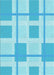 Patterned Bright Turquoise Blue Rug, pat851lblu