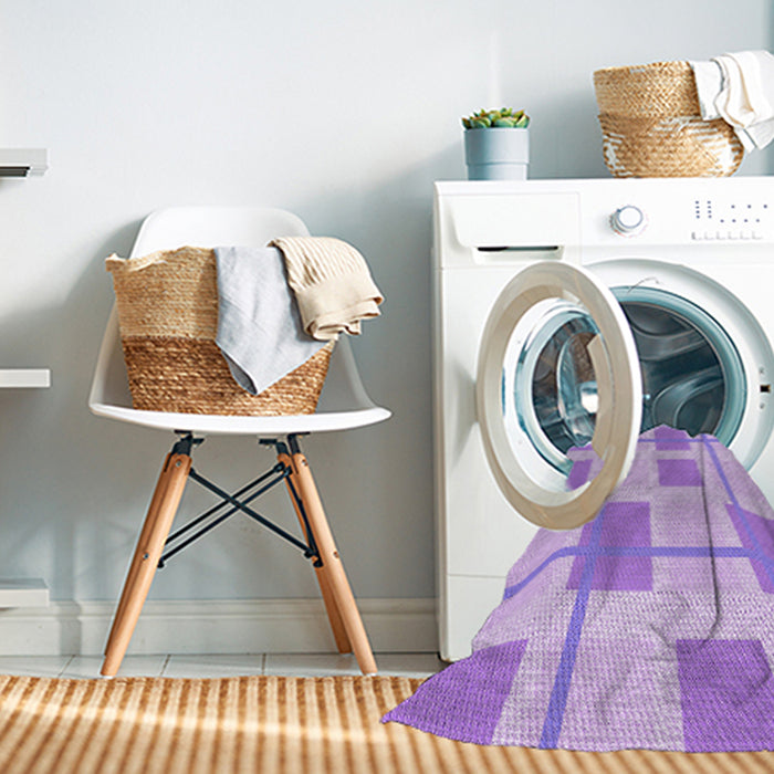 Machine Washable Transitional Purple Rug in a Washing Machine, wshpat851pur