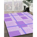 Machine Washable Transitional Purple Rug in a Family Room, wshpat851pur