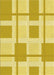 Machine Washable Transitional Bold Yellow Rug, wshpat851yw