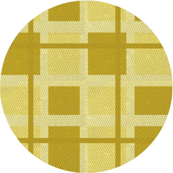 Square Machine Washable Transitional Bold Yellow Rug in a Living Room, wshpat851yw