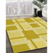 Machine Washable Transitional Bold Yellow Rug in a Family Room, wshpat851yw