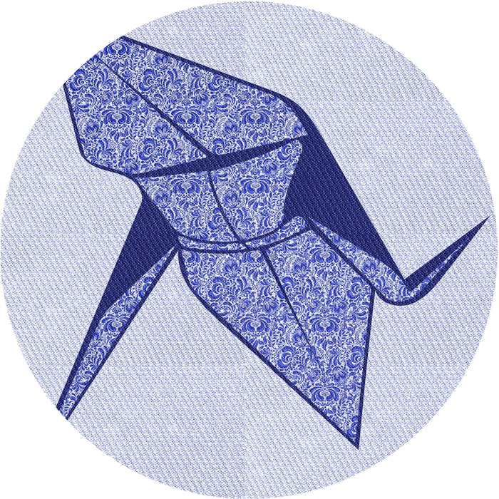 Square Patterned Lavender Blue Rug, pat852blu