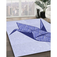 Patterned Lavender Blue Rug, pat852blu