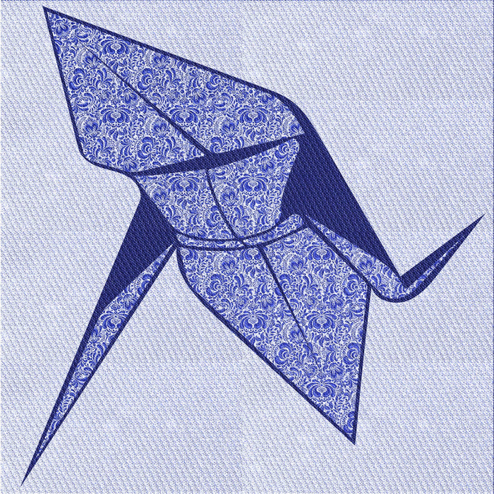 Round Patterned Lavender Blue Rug, pat852blu