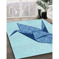 Patterned Blue Rug, pat852lblu