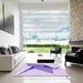 Square Patterned Purple Rug in a Living Room, pat852pur