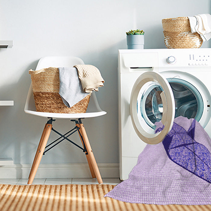 Machine Washable Transitional Purple Rug in a Washing Machine, wshpat852pur