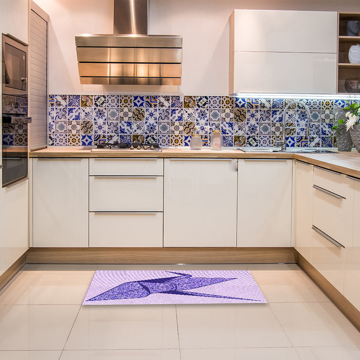 Patterned Purple Rug in a Kitchen, pat852pur