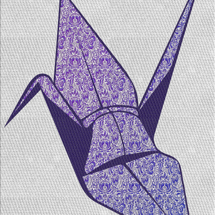 Patterned Slate Blue Grey Novelty Rug, pat852