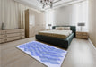 Patterned Sky Blue Rug in a Bedroom, pat853blu