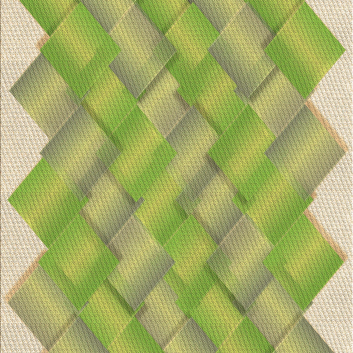 Patterned Green Rug, pat853brn