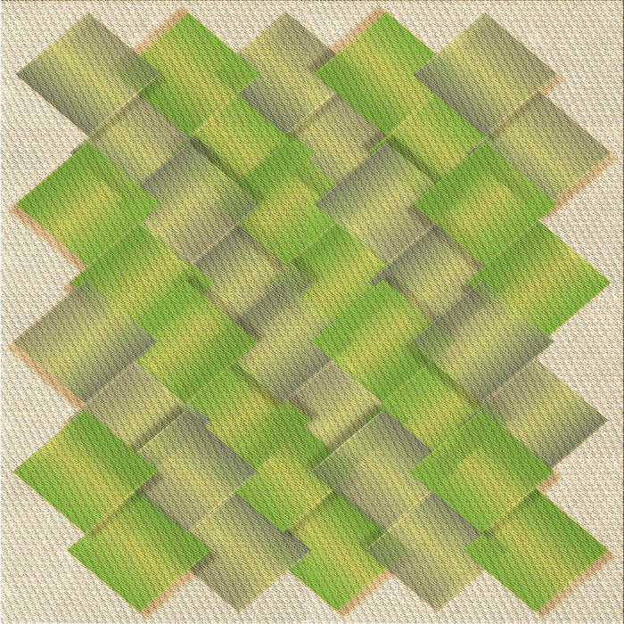 Round Patterned Green Rug, pat853brn