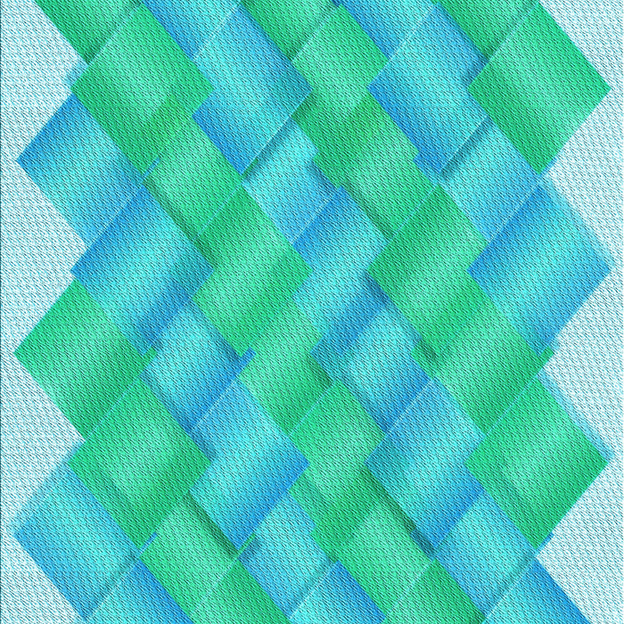 Patterned Turquoise Green Rug, pat853lblu