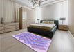 Patterned Purple Rug in a Bedroom, pat853pur