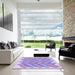 Square Patterned Purple Rug in a Living Room, pat853pur