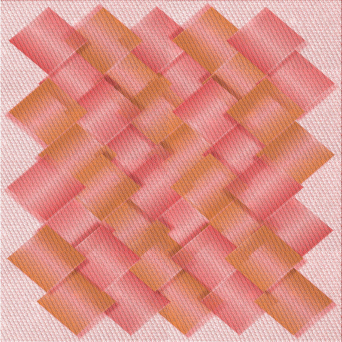 Round Patterned Bright Orange Rug, pat853rd