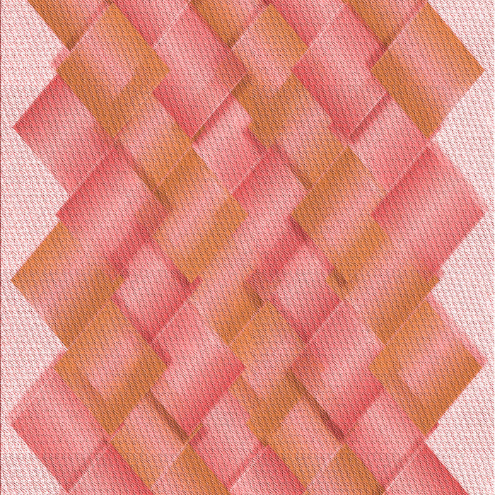 Patterned Bright Orange Rug, pat853rd