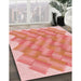 Machine Washable Transitional Bright Orange Rug in a Family Room, wshpat853rd