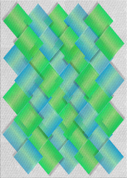 Patterned Mint Green Novelty Rug, pat853