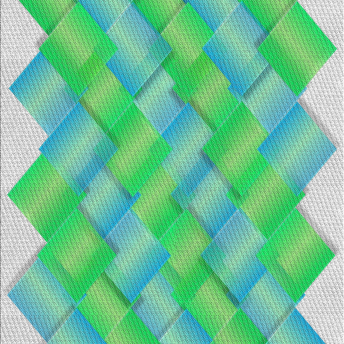 Patterned Mint Green Novelty Rug, pat853