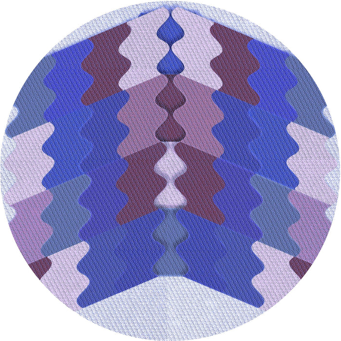 Square Machine Washable Transitional Amethyst Purple Rug in a Living Room, wshpat854blu