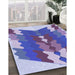 Machine Washable Transitional Amethyst Purple Rug in a Family Room, wshpat854blu