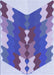 Machine Washable Transitional Amethyst Purple Rug, wshpat854blu