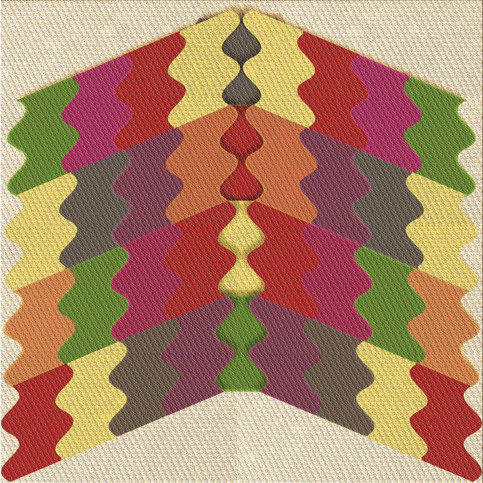 Round Patterned Red Rug, pat854brn