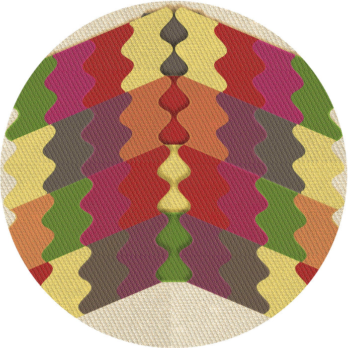 Square Patterned Red Rug, pat854brn