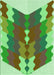 Patterned Fern Green Rug, pat854grn
