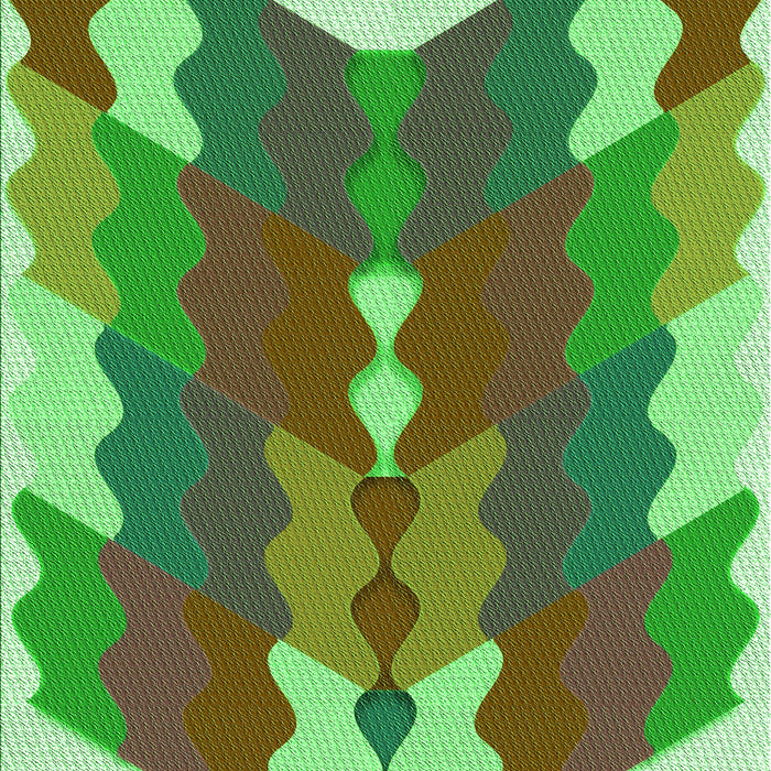 Patterned Fern Green Rug, pat854grn