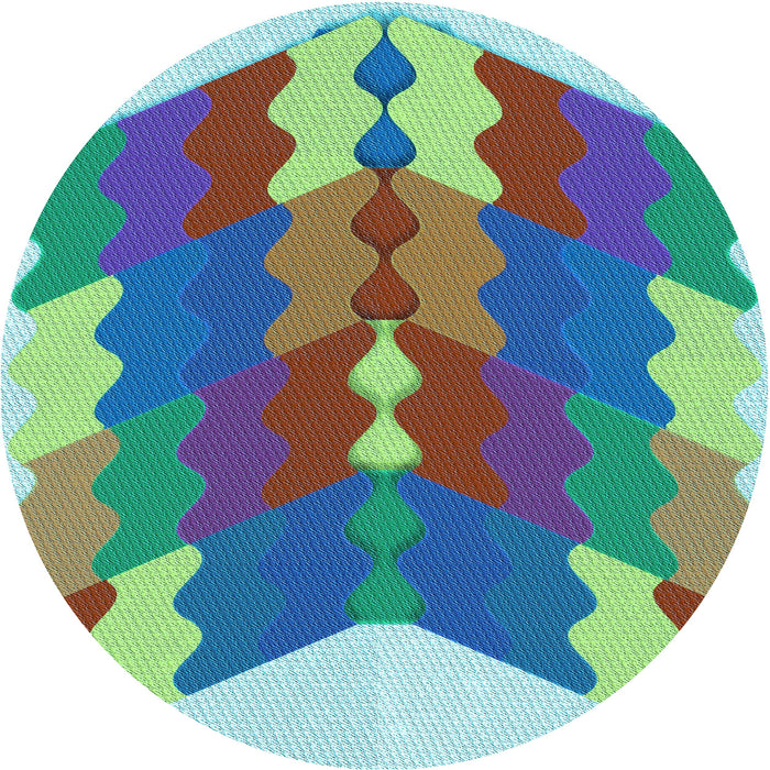 Square Machine Washable Transitional Medium Aqua Marine Green Rug in a Living Room, wshpat854lblu