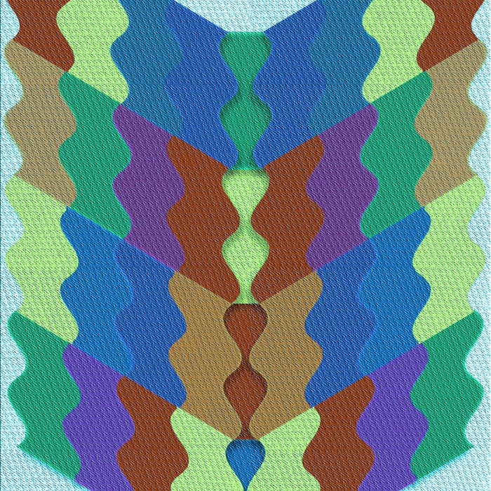 Patterned Medium Aqua Marine Green Rug, pat854lblu