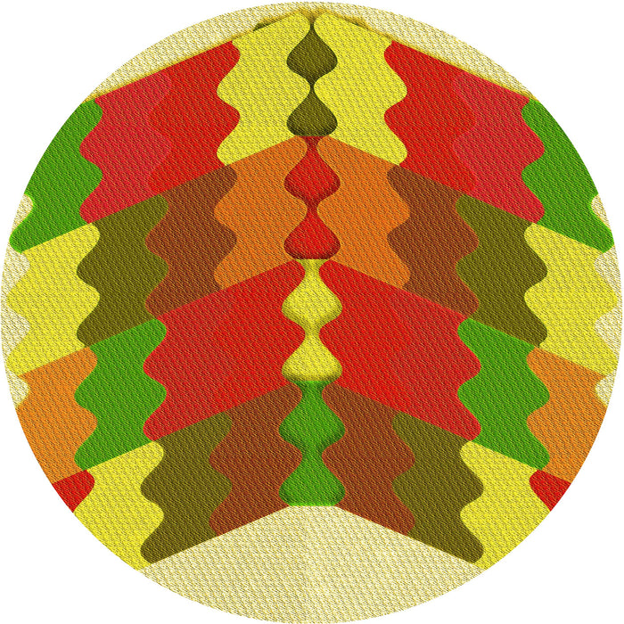 Square Patterned Green Rug, pat854yw