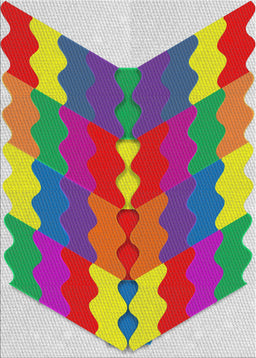 Patterned Pink Modern Rug, pat854