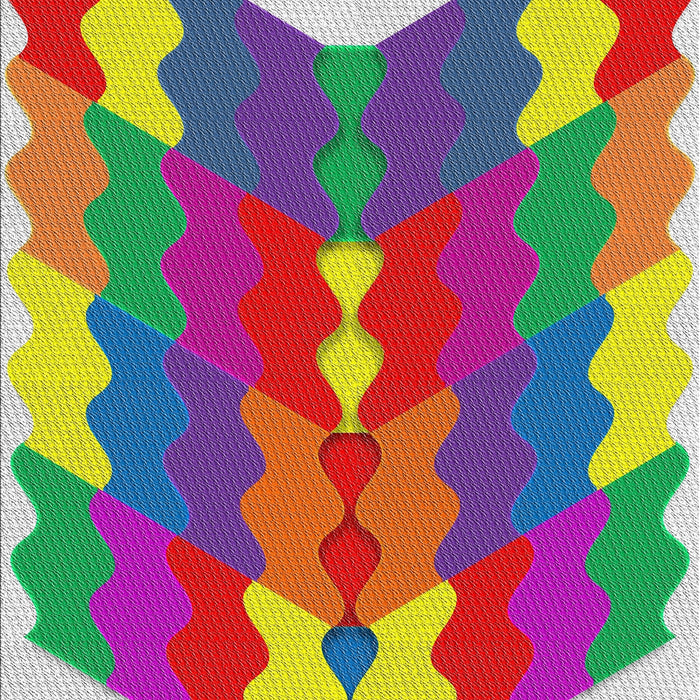 Patterned Pink Modern Rug, pat854