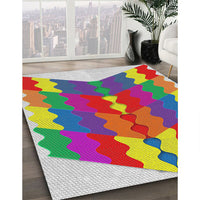 Patterned Pink Modern Rug, pat854