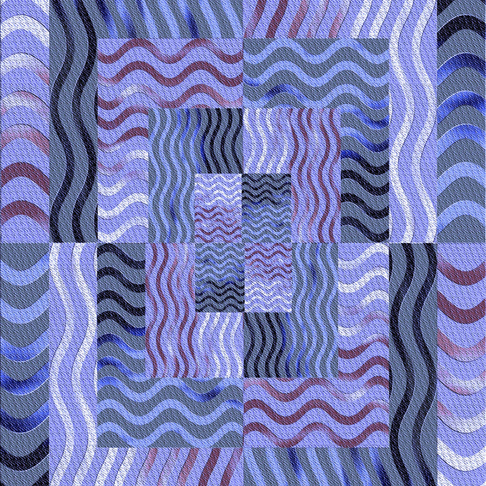 Patterned Deep Periwinkle Purple Rug, pat855blu