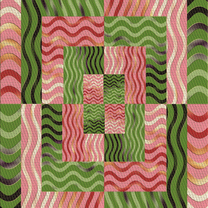 Patterned Chestnut Red Rug, pat855brn