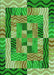 Patterned Green Rug, pat855grn