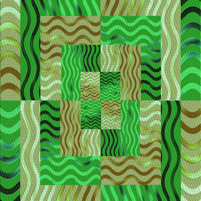 Patterned Green Rug, pat855grn