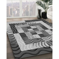 Patterned Silver Gray Rug, pat855gry