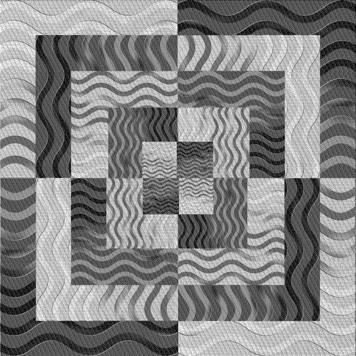 Round Patterned Silver Gray Rug, pat855gry